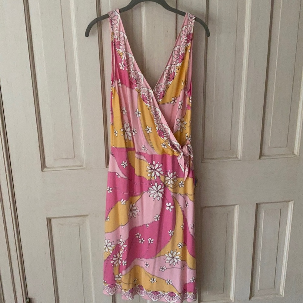 Banana Republic faux wrap silk dress